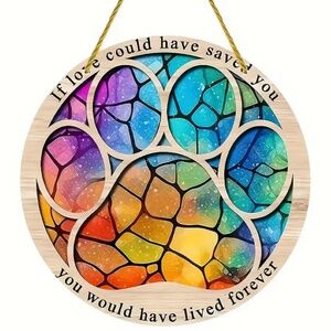 🎉Host Pick🎉 NEW! Pet Memorial “If Love Could Have Saved You…” Paw Print Sign!